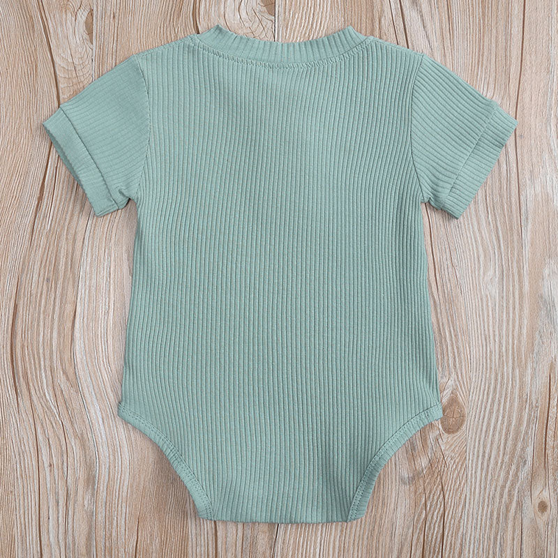 2 Pc - Cotton Short Sleeve Bodysuit + Shorts